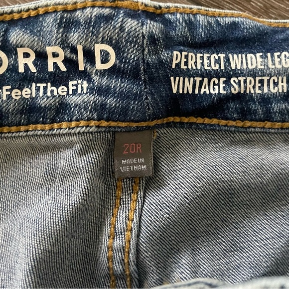 TORRID Perfect Wide Leg Vintage‎ Stretch Jean Y2K Baggy Acid Wash Size 20R - Picture 10 of 11